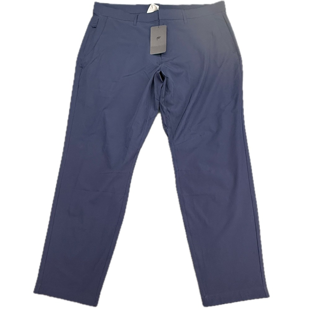 Fabletics The Only Pant Men 38x32 Blue Classic Fit 4-Way Stretch Water Resistant